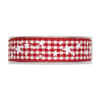 Christmas Ribbon Check/Stars