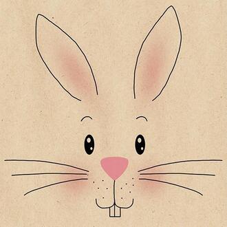Easter Napkin White Bunny