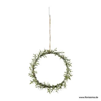 Kunststoff Blattkranz Eden/Frost