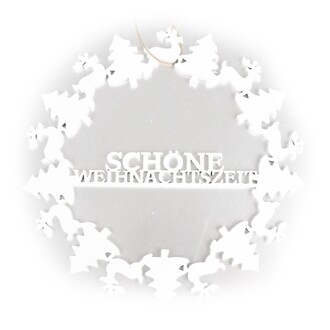 Wooden Wreath Merry Christmas