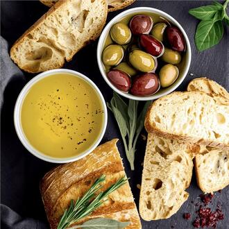 Napkin Bread And Olives