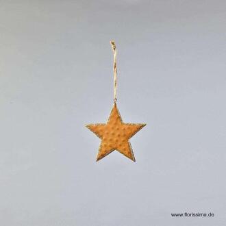 Metall Stern Rusty/Goldglitter