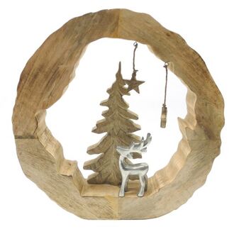 Wooden Sculpture Reindeer
