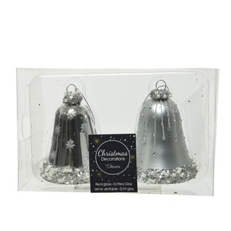 Boule de Noël Cloche/Bordure Perlée