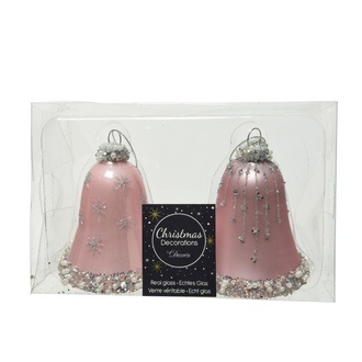 Boule de Noël Cloche/Bordure Perlée