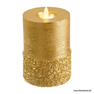 LED Kerze Rustic/Glitter