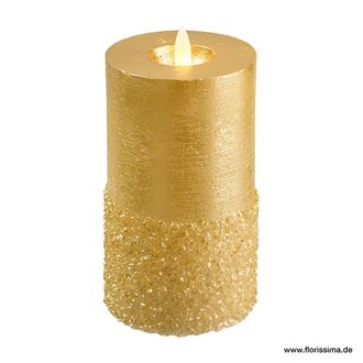 LED Kerze Rustic/Glitter