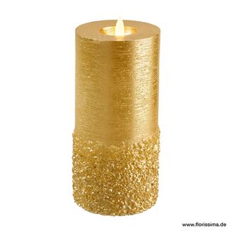 LED Kerze Rustic/Glitter
