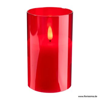 LED Kerze Flori im Glas