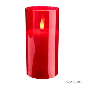 LED Kerze Flori im Glas
