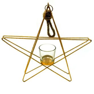 Metall Windlicht Drahtstern