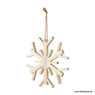 Wooden Snowflake Crystal