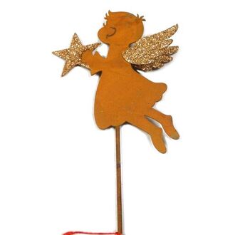 Metal Angel Rusty/Glitter Wings