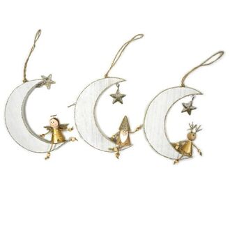 Holz Hänger Engel/Niko/Rentier