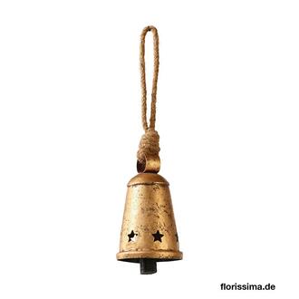 Cloche en Métal Ruban de Jute
