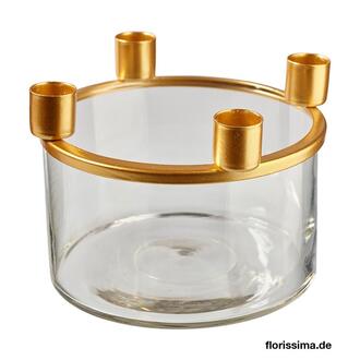 Glass Bowl Metal/Candlestick