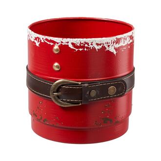 Metal Planter Santa