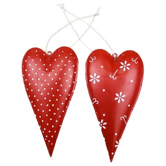 Metal Heart Dot/Flower