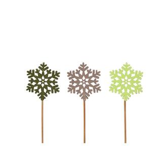 Cristal de Glace Flocon de Neige en Bois