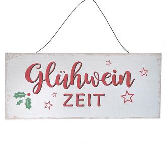 Metall Schild Glühweinzeit