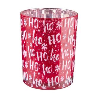 Photophore en Verre Ho Ho Ho