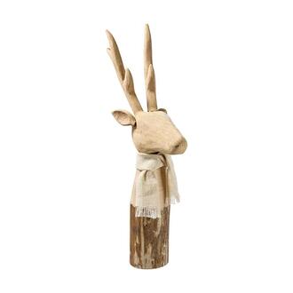 Écharpe en Jute avec des Rennes en Bois