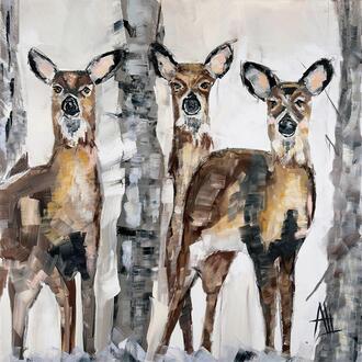 Weihnachtsserviette Rehe