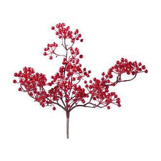 Buisson de Baies en Plastique Rouge