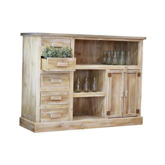 Wooden Sideboard Sweet Honey/Zinc Plate