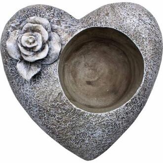 Resin Heart Mourning/Rose/For Grave Light