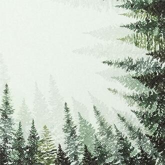 Christmas Napkin Fir Landscape
