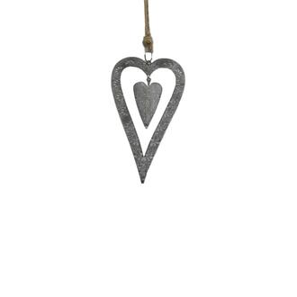 Metal Heart Grey/Double Heart