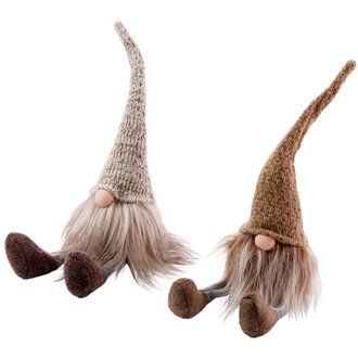 Felt Gnome Florian/Fur Beard/Wool Hat