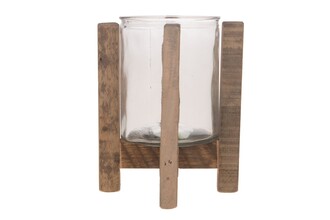 Holz Windlichthalter Historic