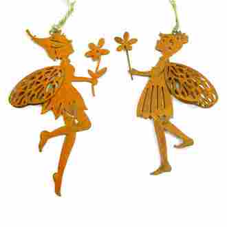 Metal Elf Fairy/Jute Cord