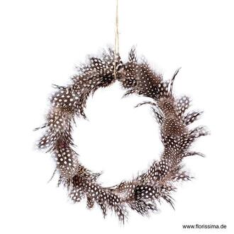 Feather Wreath Guinea Fowl