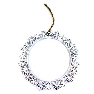 Bague Fleur en Métal Fleur/Bianco