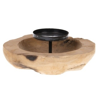 Holz Kerzenständer Bowl