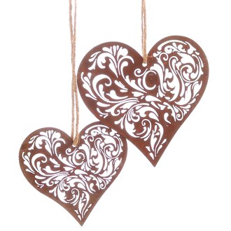Metal Heart Vine Ornament