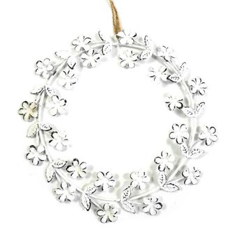 Metal Flower Wreath Fleur