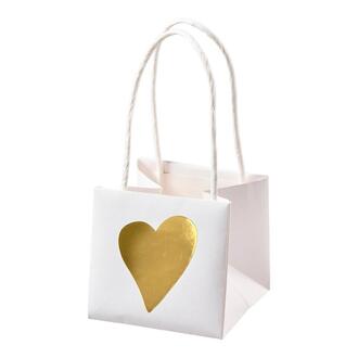 Papier Tasche flower pot/Goldherz
