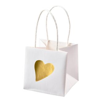 Papier Tasche flower pot/Goldherz