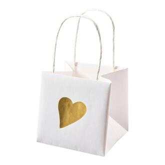 Papier Tasche flower pot/Goldherz