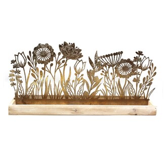 Wooden Tray Flower Meadow