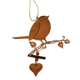 Cintre en Métal Rusti/Oiseau sur Branche