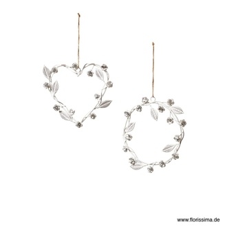 Metal Pendant Flower Decor/Heart/Ring