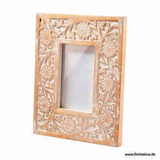 Holz Bilderrahmen Blumenranke