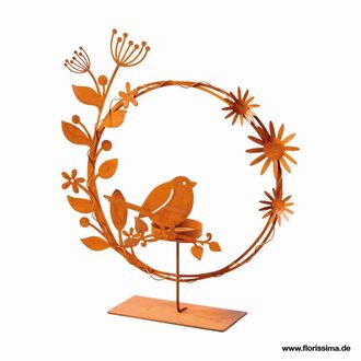 Metal Tealight Holder Flower Wreath/Bird/Butterfly