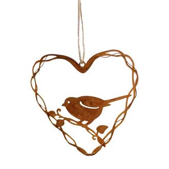 Oiseau en Forme de Cœur en Métal