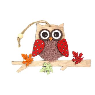 Wooden Hanging Owls